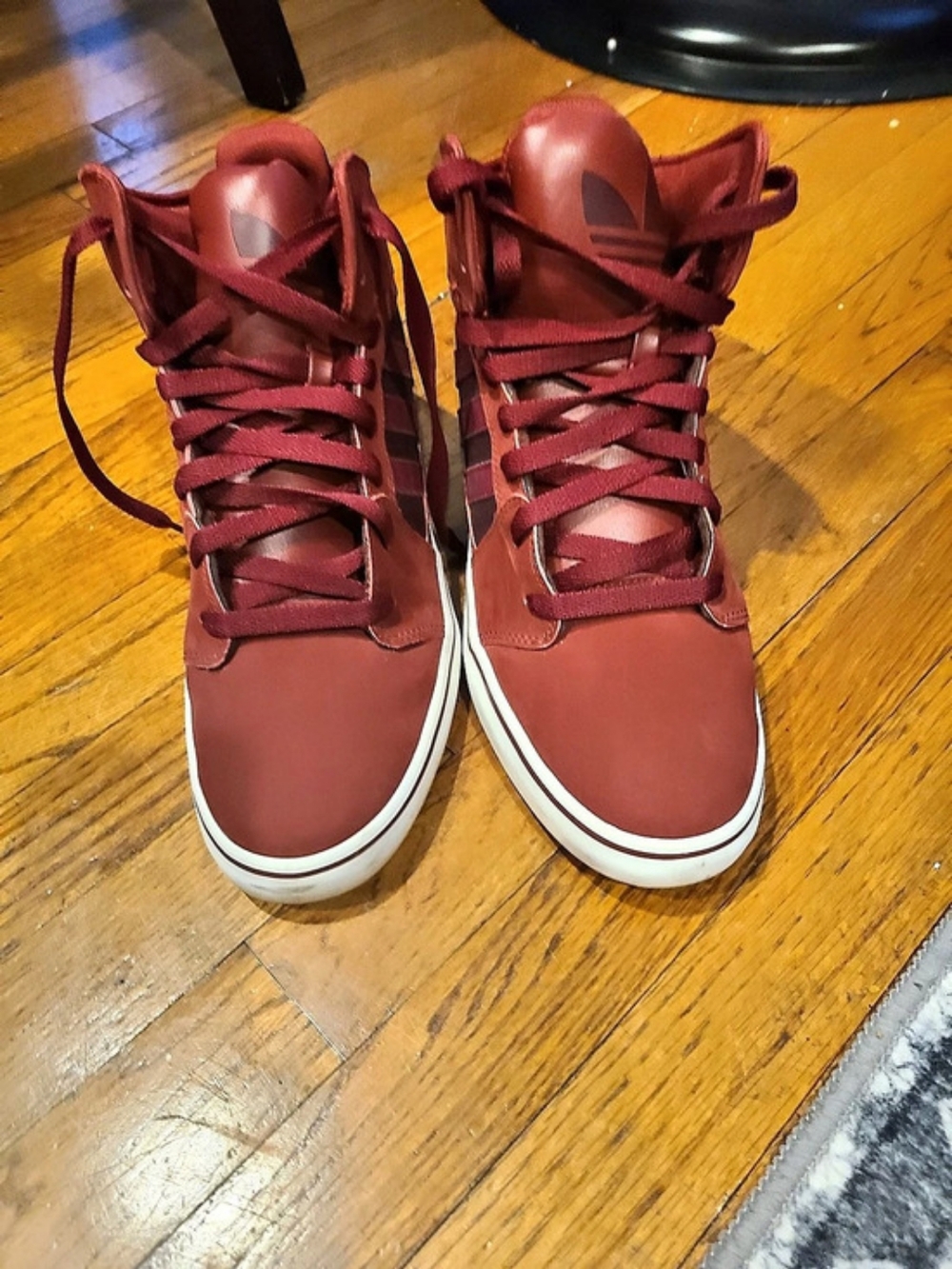 adidas Hard Court 2 High Red High Top Sneakers in Red